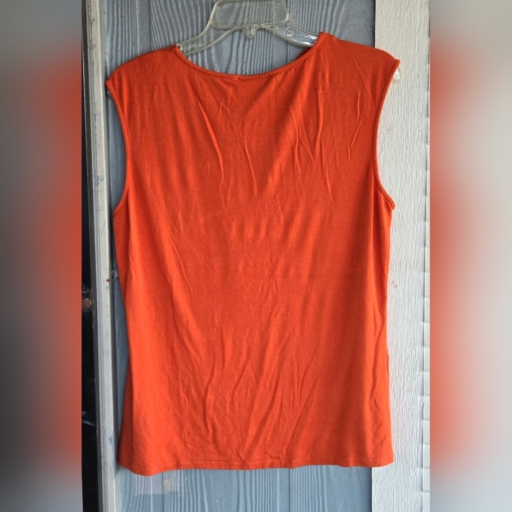 Michael Kors Orange Tank Top with Ring Accent - Picture 4 of 9